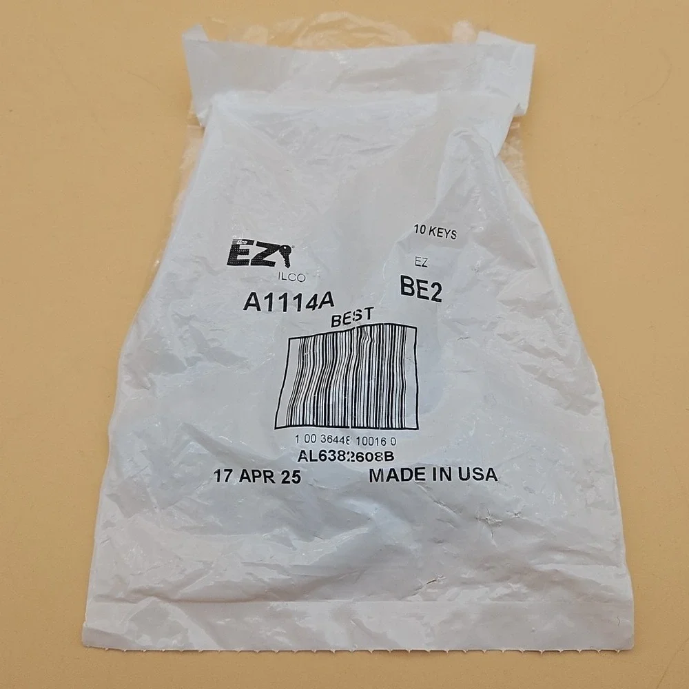 Bag Of 10 Keys ILCO BE2 A1114A Best Lockset Key Blank Uncut AL6382608B